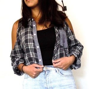 Custom Flannel Crop Top